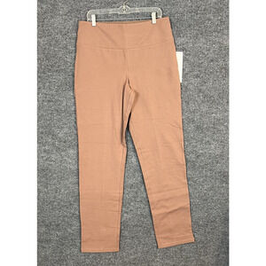 Women With Control Tummy Control Tushy Lifter Slim Leg Pants Sz Large Tall Brown